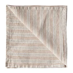 Washed linen servetti, Pähkinäraita