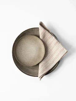 Washed linen servetti, Pähkinäraita