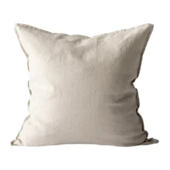Washed linen tyynynpäällinen 50 x 50 cm, Lämmin harmaa