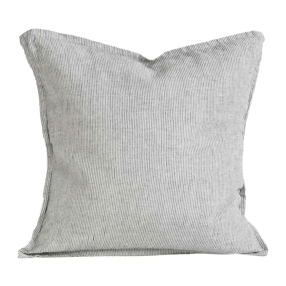 Washed linen tyynynpäällinen 50 x 50 cm, Pinstripe