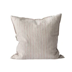 Washed linen tyynynpäällinen 50 x 50 cm, Pähkinäraita