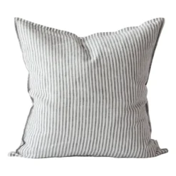Washed linen tyynynpäällinen 50 x 50 cm, Grey-white