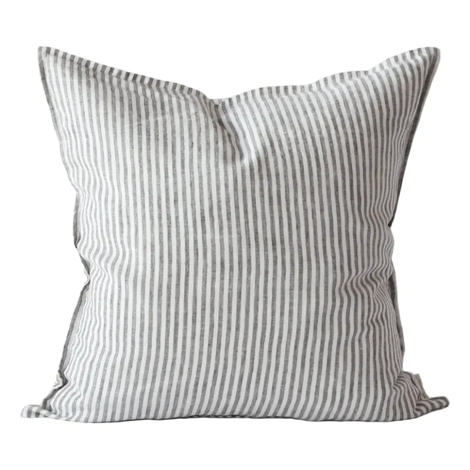 Washed linen tyynynpäällinen 50 x 50 cm, Grey-white