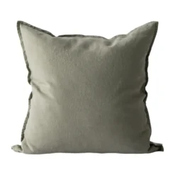 Washed linen tyynynpäällinen 50 x 50 cm, Oliivi