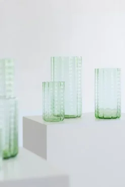 Waves 02 maljakko 28 cm, Green-clear