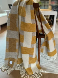 Weave viltti 130×180 cm, Keltainen