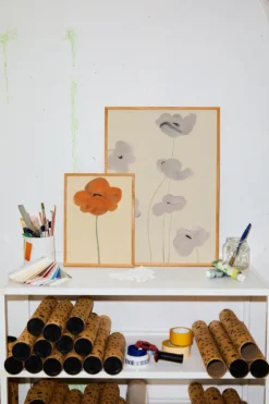 White Unikko -juliste, 30 x 40 cm