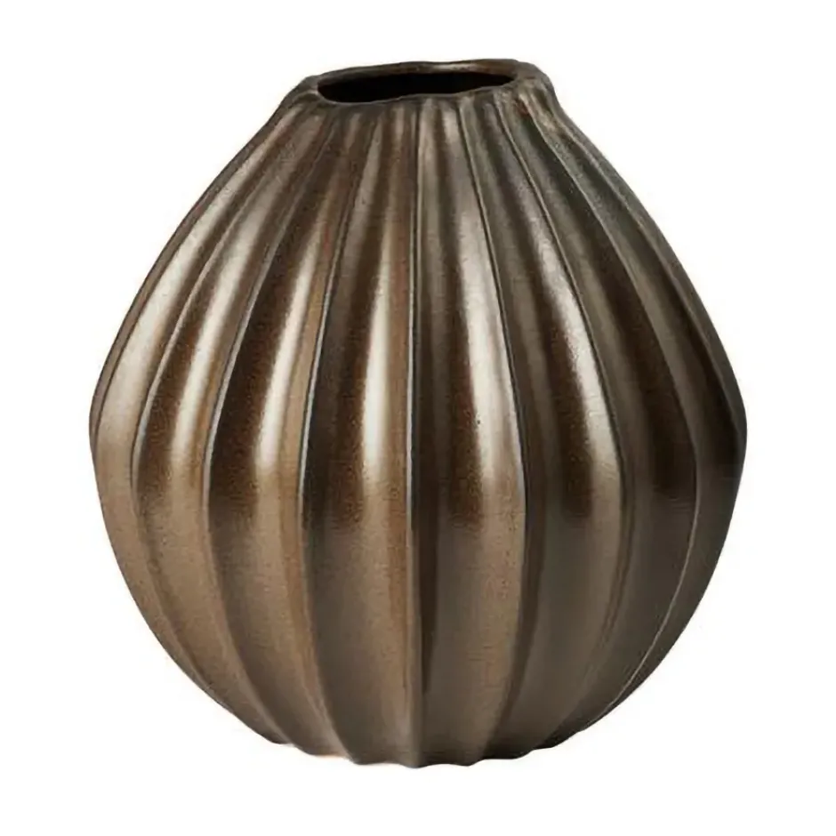 Wide maljakko L 30 cm, Ruskea
