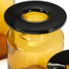 Wind & Fire -maljakko 27 cm, Amber-black