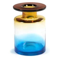 Wind & Fire -maljakko 27 cm, Blue-amber