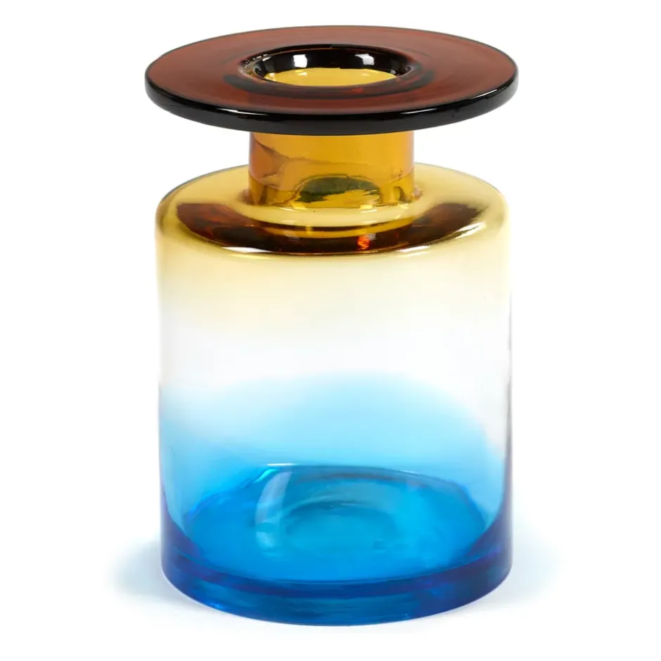 Wind & Fire -maljakko 27 cm, Blue-amber