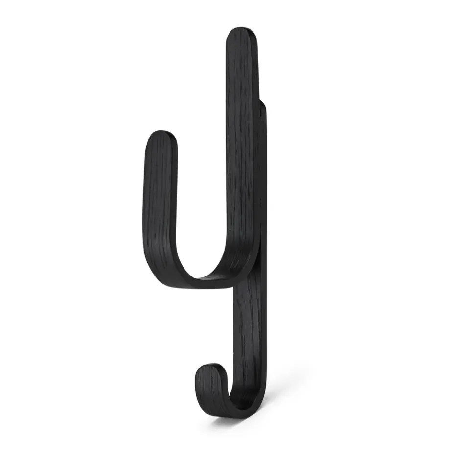 Woody koukku One, Black stained oak