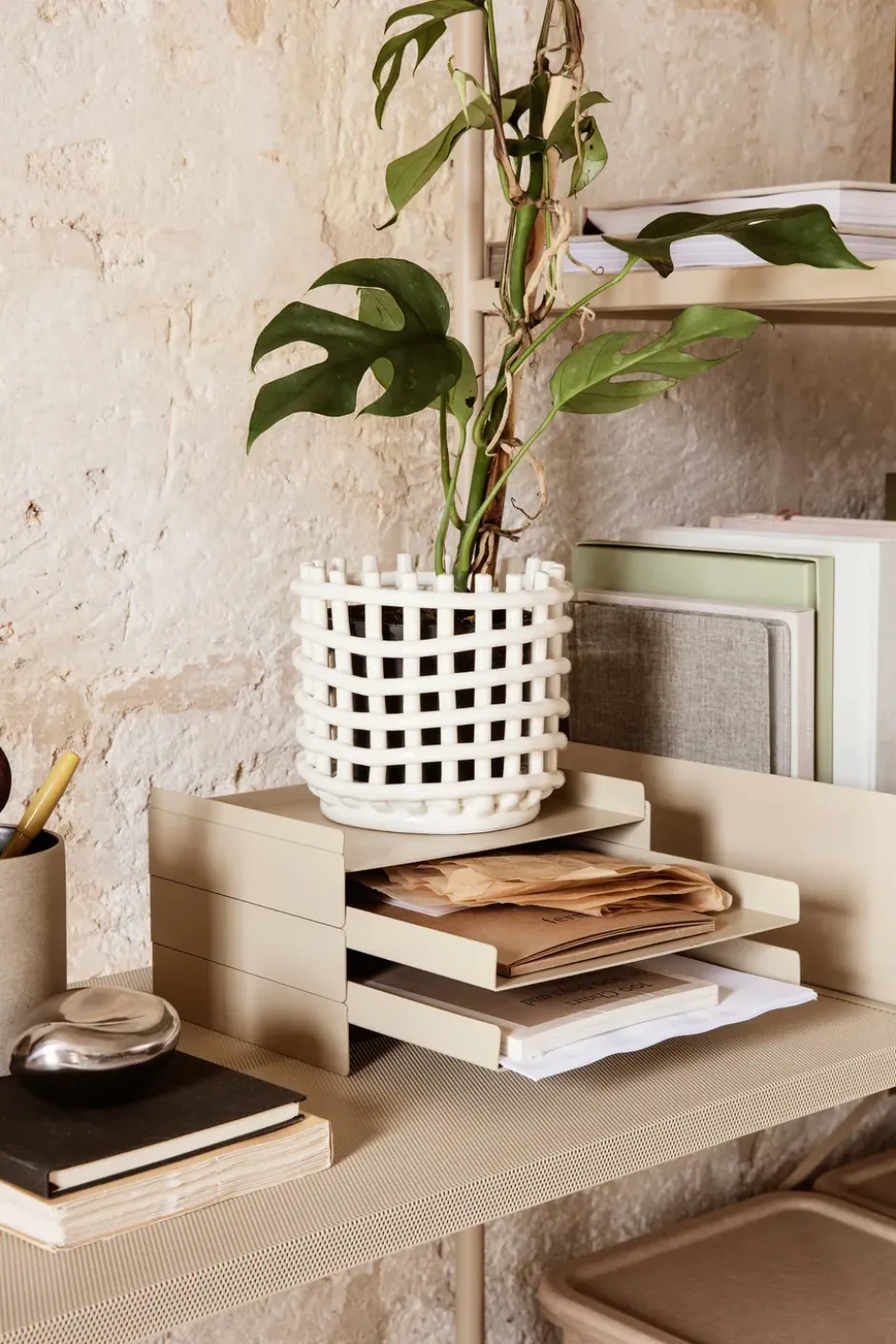 2x2 Organiser paperihyllykkö, Cashmere