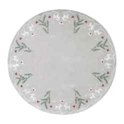 Yule Goat joulukuusen matto Ø110 cm, Beige