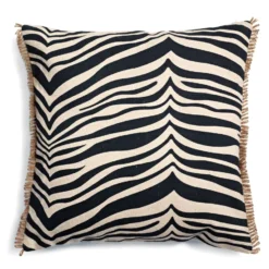 Zebra tyyny 50x50 cm, Musta